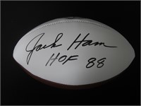 JACK HAM SIGNED STEELERS WHITE FOOTBALL JSA