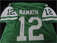 Joe Namath signed football jersey COA