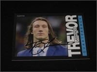 Trevor Lawrence signed RC football card COA