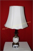 Table Lamp--Brass/Porcelain Ostrich 35" T