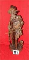 Carved Wood Statue "Traveler" Luis Potosi 1779