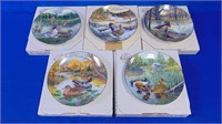 " Living With Nature " Collector Plates Set Of