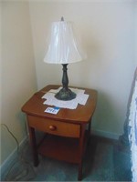 Nightstand with lamp