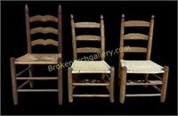 3 Ladder Back Chairs