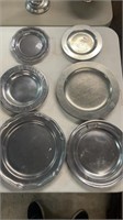 Assortment of Pewter Plates