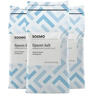 3-PACK CASE: Solimo Epsom Salt Magnesium Sulfate