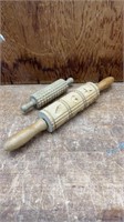 Pastry dough patterned rolling pins
