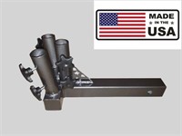 As Is- Hitch Mount Triple Flagpole Holder