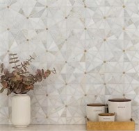 17sqft  Elegante White Pinwheel  Mosaic Tile
