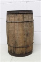 Antique Wood Nail Bucket 18H