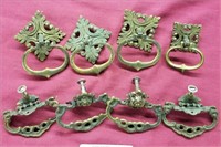 2 Sets of Victorian Brass Hanging Drawer Pulls