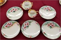 Hutschenreuther Selb Bavaria Pink Floral Dishes