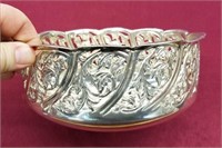 8" Antique Pierced Silver Bowl Marked A.Silver