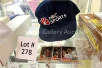 Autographed cap/2 basketball cards: