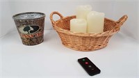 3 BATTERY CANDLES WITH REMOTE + CITRONELLA CANDLE+