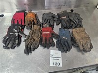 Set of 10 pairs of work gloves