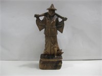 17.5" Wood Asian Statue