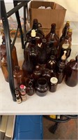 Large Group of Brown Bottles
