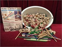 Wash Tub of Vintage Tinkertoys