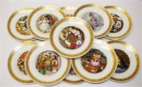 Twelve Royal Copenhagen collectors plates