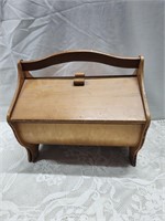 Vintage Wooden Sewing Box