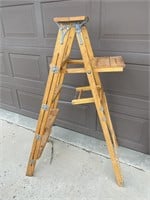 57" Wooden Ladder. Excellent Condition