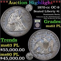 *HIGHLIGHT OF ENTIRE AUCTION* 1870-cc OC-9 Seated