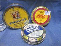 Pipe tobacco and antiseptic tins
