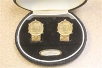 Swank Arts of the World Coin Cufflinks