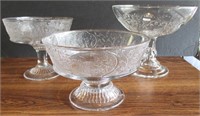 (3) Antique Pattern Glass Compotes