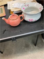 Antique Tea Pot and Ladies Spittoon