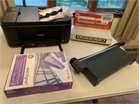 Canon Printer, Power Center, Shredder, Copy Paper
