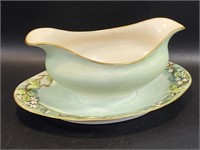 Hand Painted Elite L France Gravy Boat & Attached