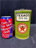 Early, Scarce Texaco 574 Motor Oil Can