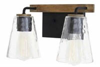 Westbrook 2-light Weathered Oak Vanity Light