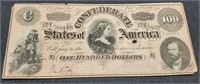 1864 One Hundred Dollar Confederate Note, F