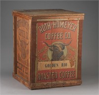 Advertising Coffee Bin for "Roth-Homeyer Coffee Co