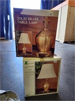 Brass Table Lamps Set of 2