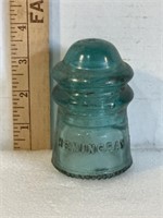 Vintage aqua glass insulator