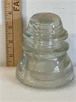 Vintage, clear glass insulator