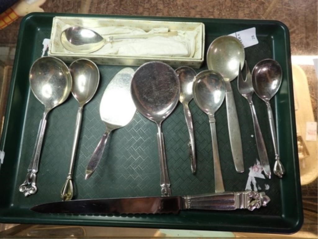 DANISH STERLING FLATWARE (KNIFE IS NOT MARKED)