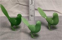 3 Jadeite Birds