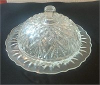Clear butter dish makes a great cheese ball dish
