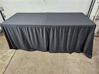 3 Black Fitted Table Cover for 8' folding table