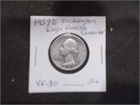 1957-D Washington Eagle Reverse Quarter