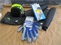 Gloves, Black Mat, Cooling Bandana, Bag