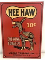 Hee Haw Chewing Tobacco Metal Sign 10" x 14"