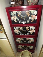 Oriental 4 Drawer Lingerie Chest With Appliqué