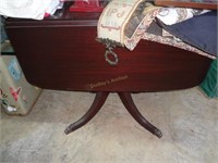 Mahogany Single Draw Drop Leaf Table As-Is