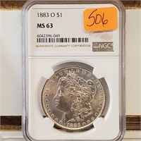 1883-O 90% Silver Morgan $1 Dollar